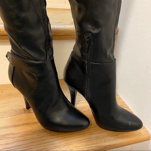 Black High-Heel Boots, Knee-High - Picture 7 of 10